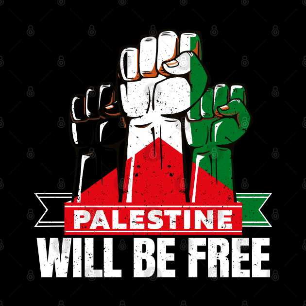 Free Palestine Will Be Free Flag Free Jerusalem, Free Gaza by JJDezigns