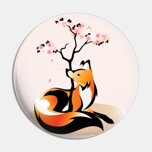 Sakura Kitsune Pin