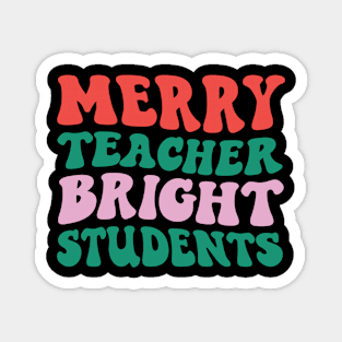 Merry Teacher Bright Students Magnet