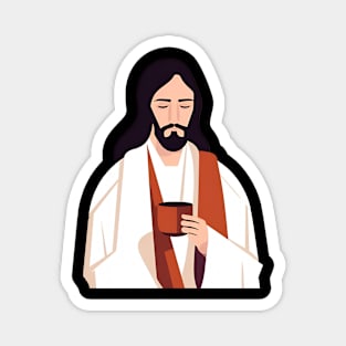 Christian Jesus Drinking Tea Magnet
