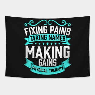 Funny Physical Therapy Gift PT Therapist Month product Tapestry