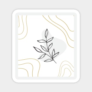 MM15B- LineArt Minimalist Art Magnet