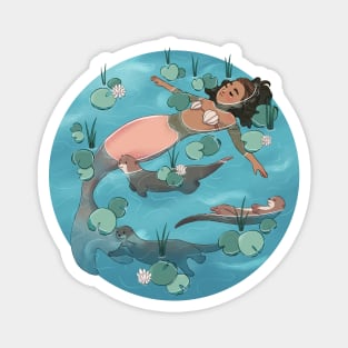 Otter Mermaid Magnet