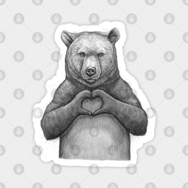 Bear with love Magnet by NikKor