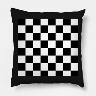 Checkerboard Design Pattern, Black and White Pillow