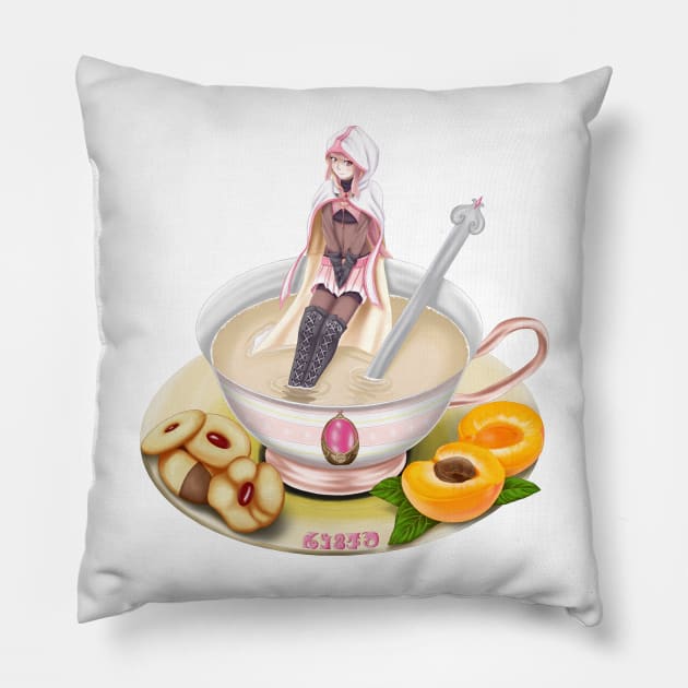 Iroha Tamaki in a Teacup Pillow by Antonydraws