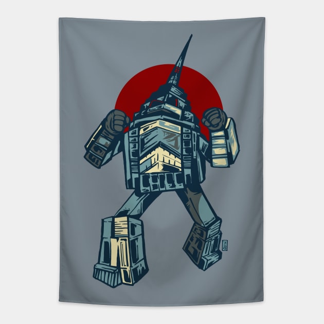 Liberty One Mech Tapestry by Thomcat23