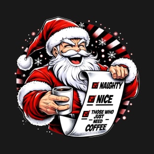 Santa's Coffee Christmas Cheer T-Shirt