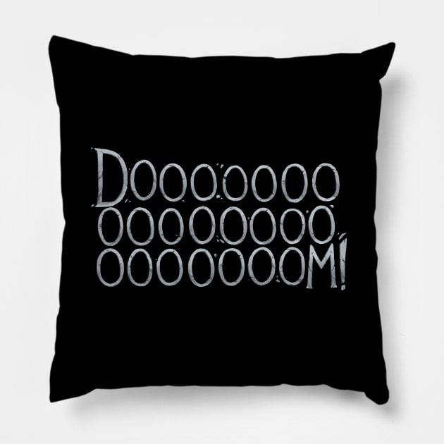 Rusty Quill Gaming - Doooooooooom! Pillow by Rusty Quill