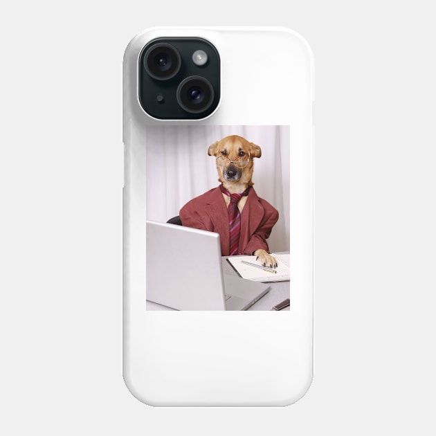 Business Dog Phone Case by FlashmanBiscuit