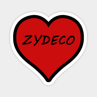 Zydeco Lover's Classic Retro Heart Magnet