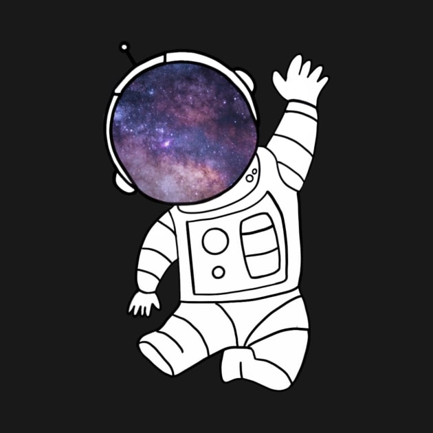 Cartoon of astronaut inside a galaxy by Ivanapcm