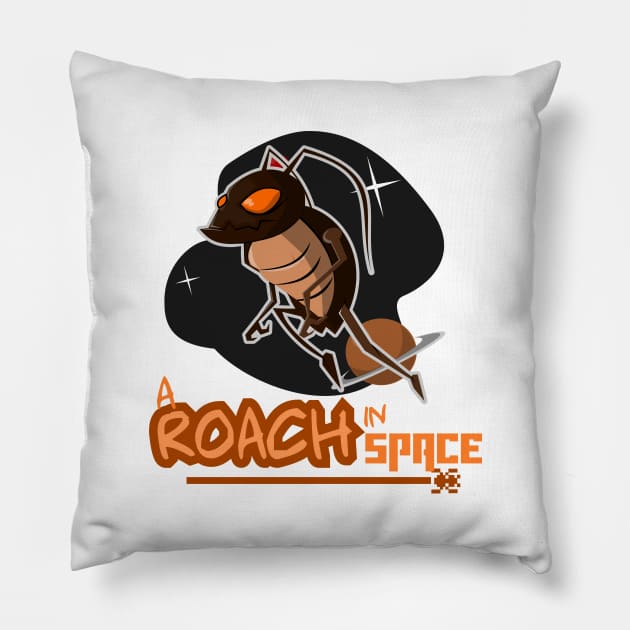 A roach in space Pillow by vhzc