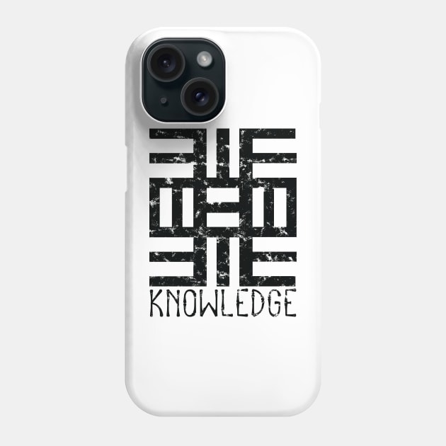 African Adinkra Sankofa Symbol "Knowledge" Black. Phone Case by Vanglorious Joy