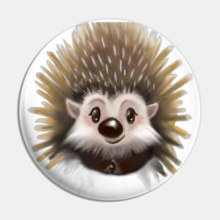 Cute Porcupine Drawing Pin