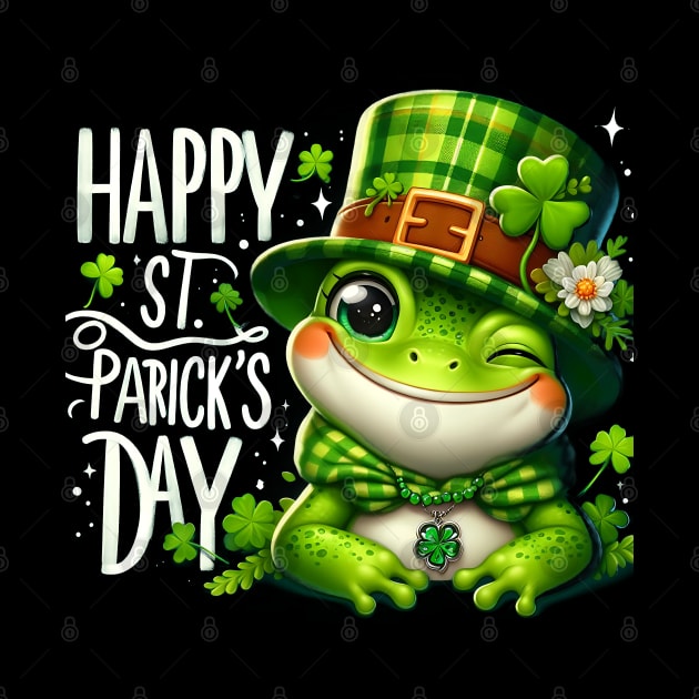 St Patricks Day Frog Face Saint Pattys Paddys Men Women Kids by click2print