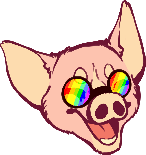 Pride Pig Kids T-Shirt by Castblade