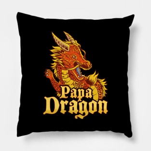 Awesome Papa Dragon Fearsome Dragon Fantasy Dad Pillow