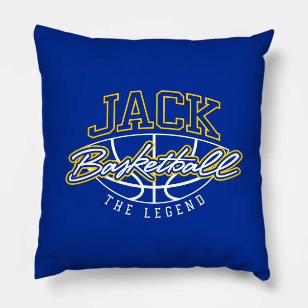 Jack Basketball The Legend Custom Player Your Name Pillow by Baseball Your Name