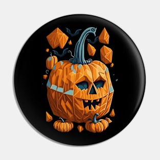 Geometric Halloween Pumpkin Pin