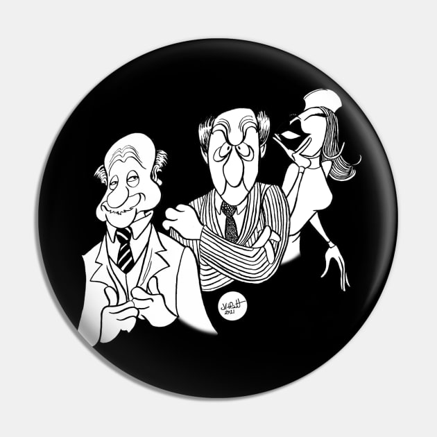 Statler and Waldorf Ala Hirschfeld Pin by UzzyWorks