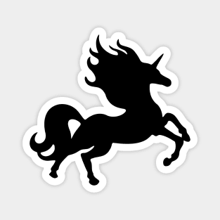 Simple Black Unicorn Magnet