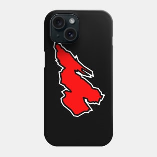 Salt Spring Island Silhouette in Red Hot Crimson  - Bold and Simple - Salt Spring Island Phone Case