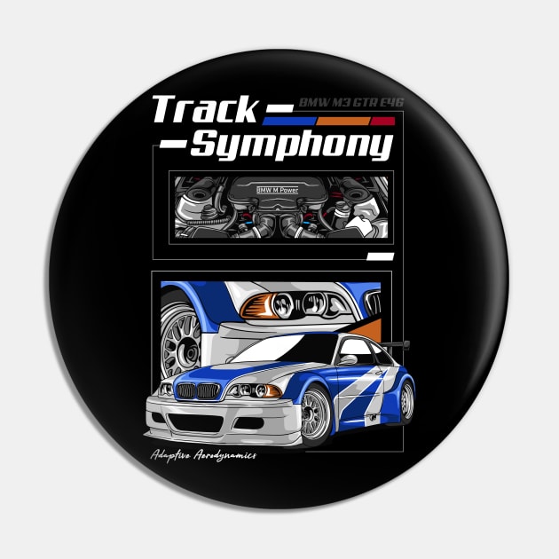 BMW GTR Track Symphony Pin by Harrisaputra