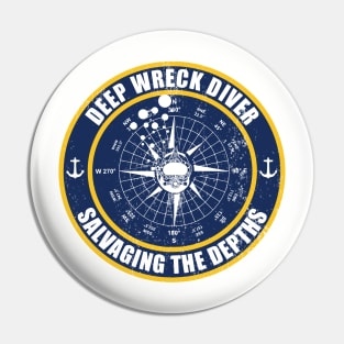 Deep Wreck Diver Pin