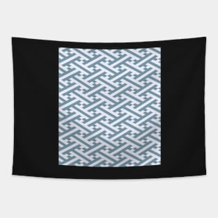 Blue Sayagata Japanese Pattern Tapestry