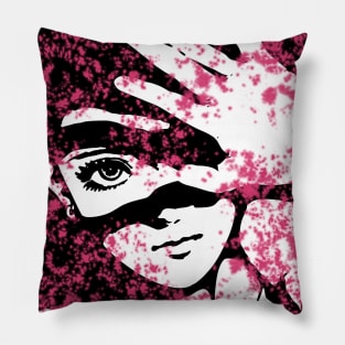 Punk Fashion Style Retro Red Glowing Girl Pillow