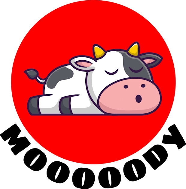 Moody Cow | Cow Pun Kids T-Shirt by Allthingspunny