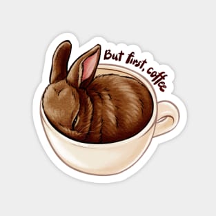 Coffee bunny Magnet