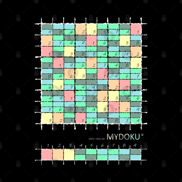 Mydoku_W003_H001_001_F: Sudoku, Sudoku coloring, logic, logic puzzle, holiday puzzle, fun, away from screen by Mydoku
