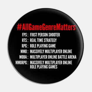 All Game Genre Matter Pin