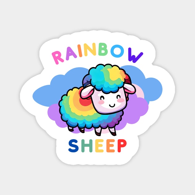 Rainbow Sheep Magnet by little osaka shop