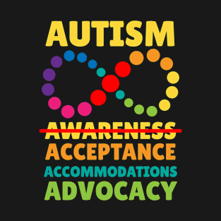 Autism Acceptance Infinity Symbol Colorful T-Shirt