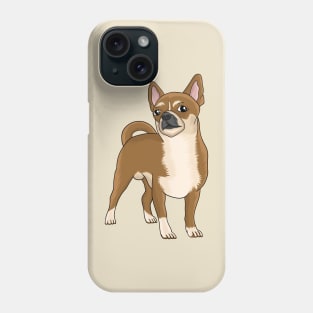 Chihuahua dog cartoon illustration Phone Case