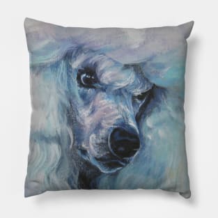 Poodle Fine Art Painting Pillow