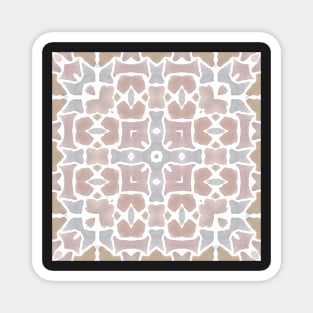 Zig-zag Mauve, Grey, and Terra Cotta Tile | Spanish Inspired Magnet