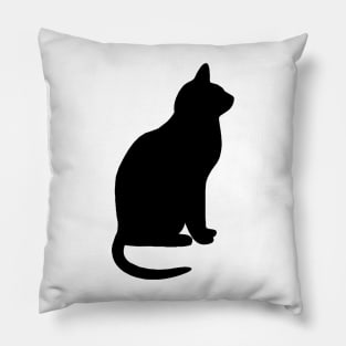 Art Cat Silhouette Pillow