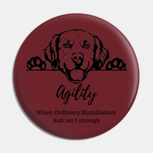 Golden Retriever Agility Humiliation Pin by Jumpin' K-9's Store