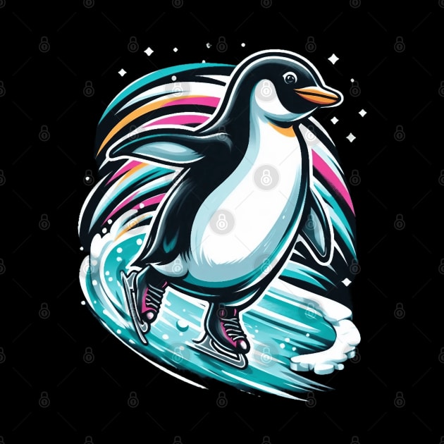 Penguin surfing by MZeeDesigns