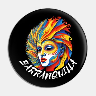 Barranquilla carnival mask Pin