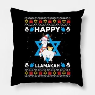 Happy Llamakah Jewish Hanukkah Llama Gift Pillow