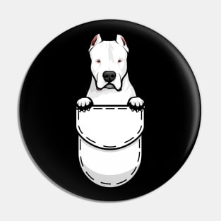 Funny Dogo Argentino Pocket Dog Pin