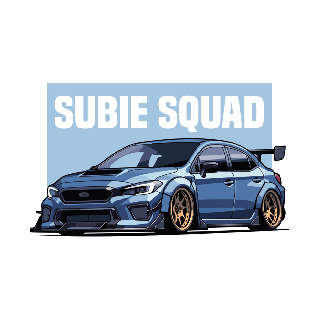 Impreza WRX Car Art - Subaru STI Widebody Modified JDM Car by JDM-Rey