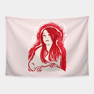 Red Lady Tapestry