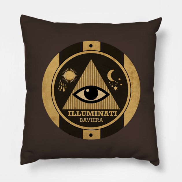 Illuminati Baviera Pillow by CTShirts