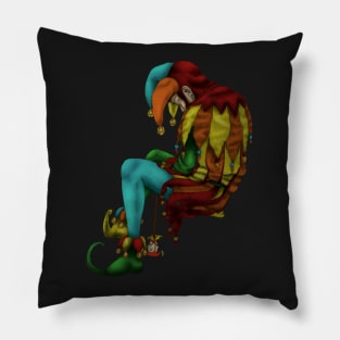 Sad Jester - Color Pillow